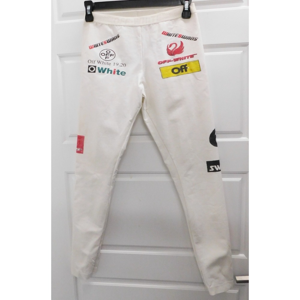Main Label Off-White White Swan Leggings sz M